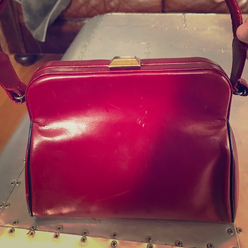 Vintage red handbag